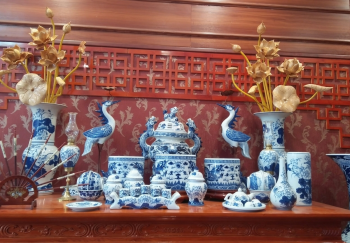 BỘ ĐỒ THỜ MEN RẠN GIẢ CỔ GỐM SỨ BÁT TRÀNG